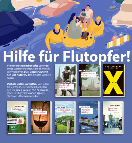Flutopfer Fluthilfeplakat vom Gmeiner-Verlag